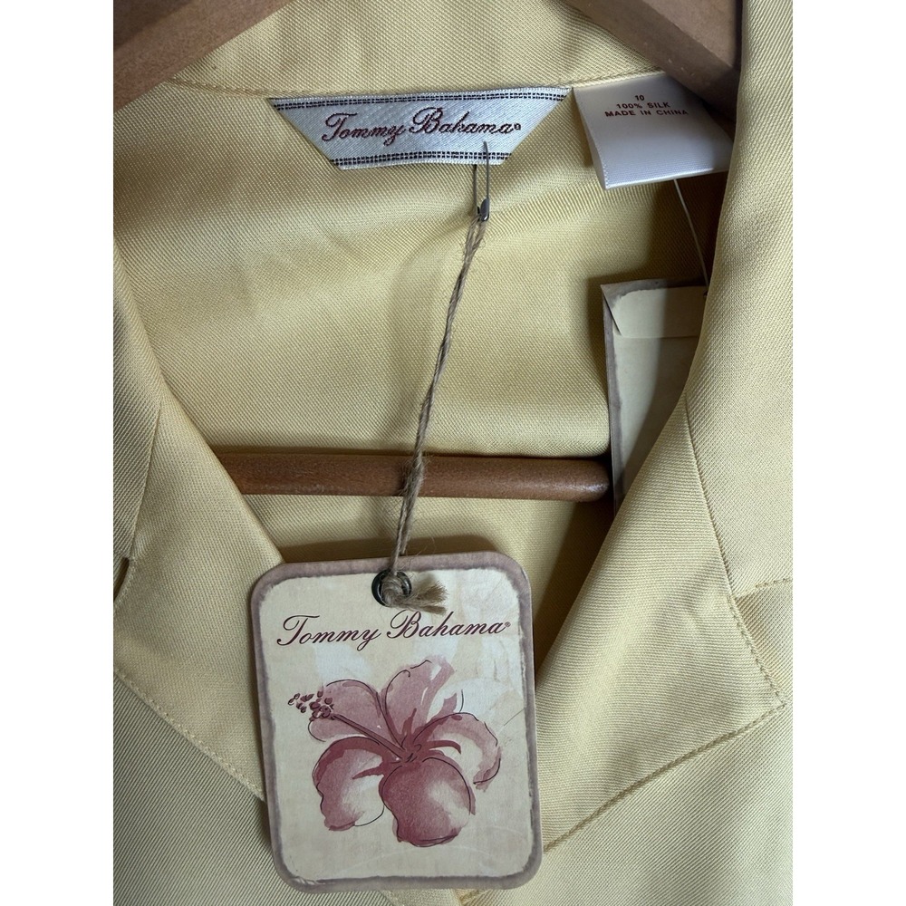 NWT Tommy Bahama Ocean Silk TIE TOP Size 10 Tag $80 Dry Ginger Beach Vacation - Picture 2 of 12